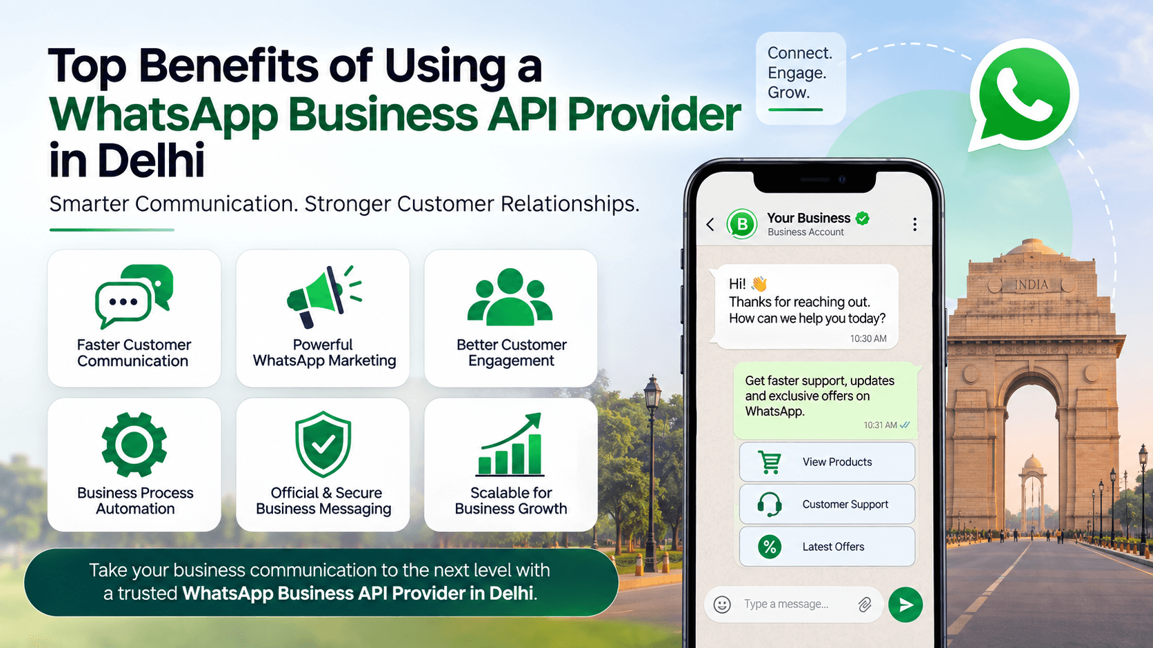 Top Benefits of Using a WhatsApp Business API Provider in Delhi